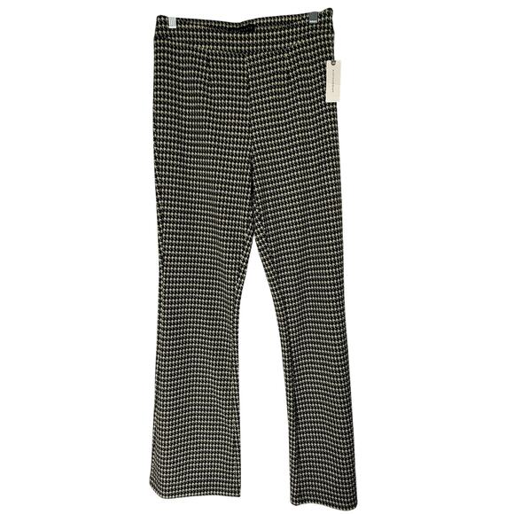 NWT Anthropologie Sanctuary Brown Ivory Houndstooth Casual Knit Flare - Picture 2 of 11